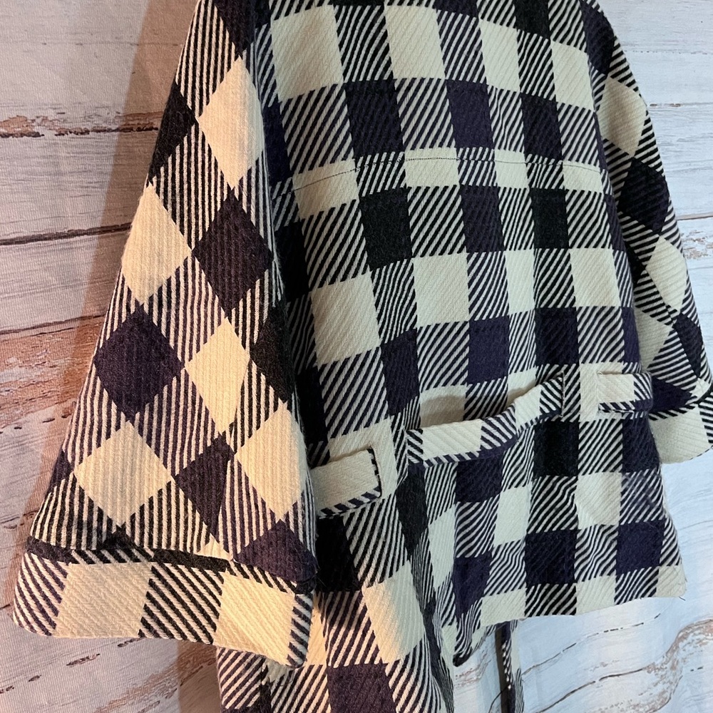 Willi Smith Plaid Checkered Cropped Peacoat Large - Picture 9 of 16